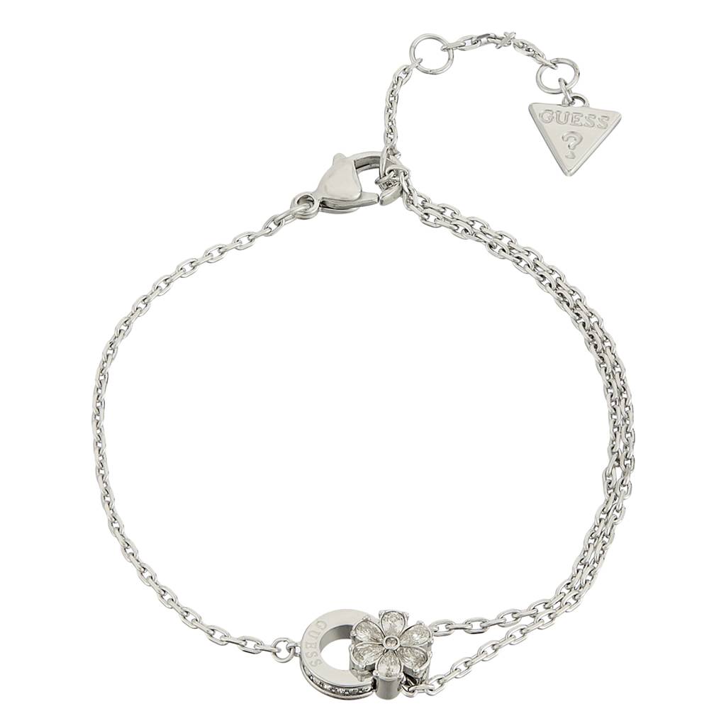 Guess Lily Silver-Plated Stainless Steel Bracelet For Women : UBB05111RHL