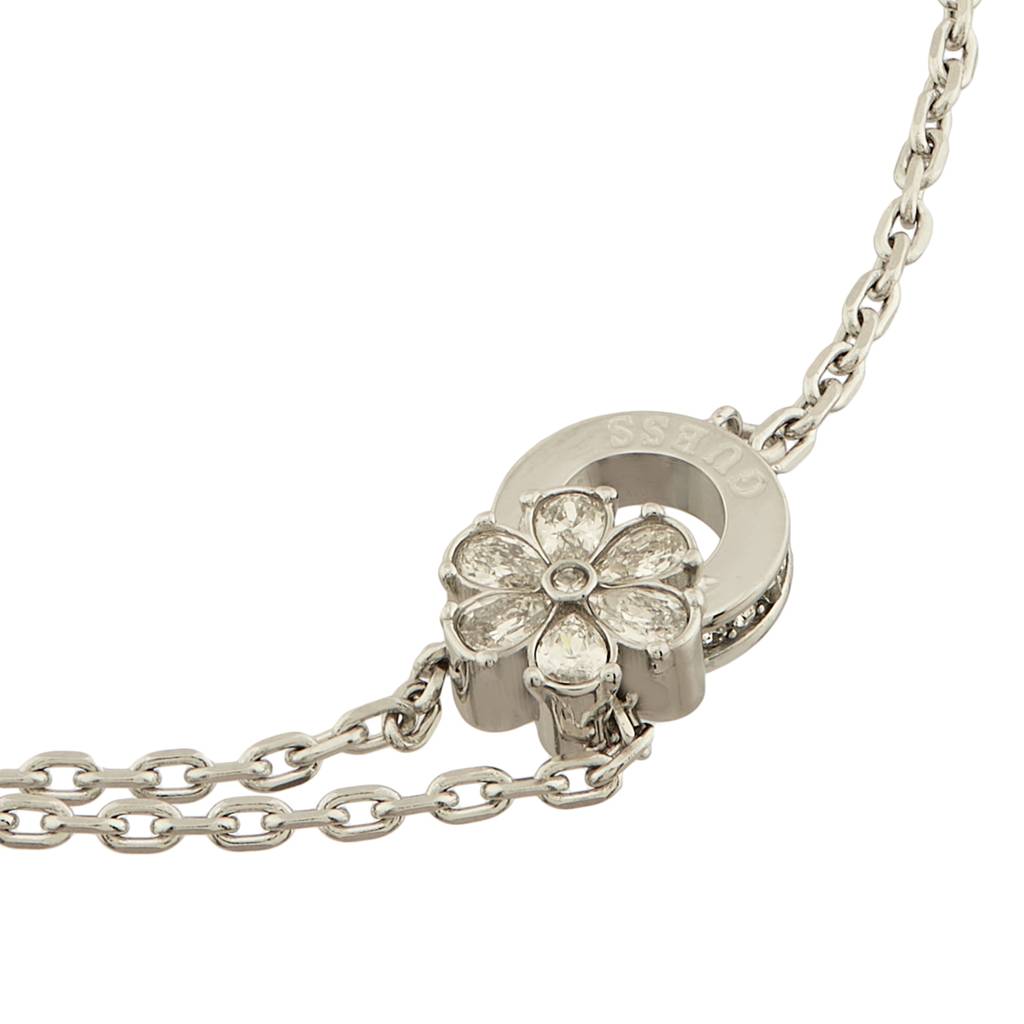 Guess Lily Silver-Plated Stainless Steel Bracelet For Women : UBB05111RHL
