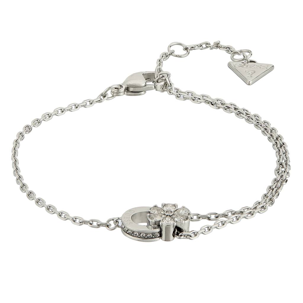 Guess Lily Silver-Plated Stainless Steel Bracelet For Women : UBB05111RHS