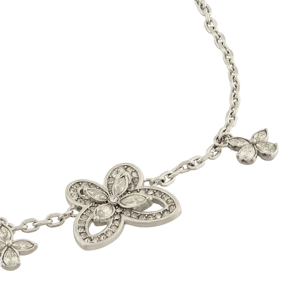 Guess Lily Silver-Plated Stainless Steel Butterfly Bracelet For Women : UBB05113RHL