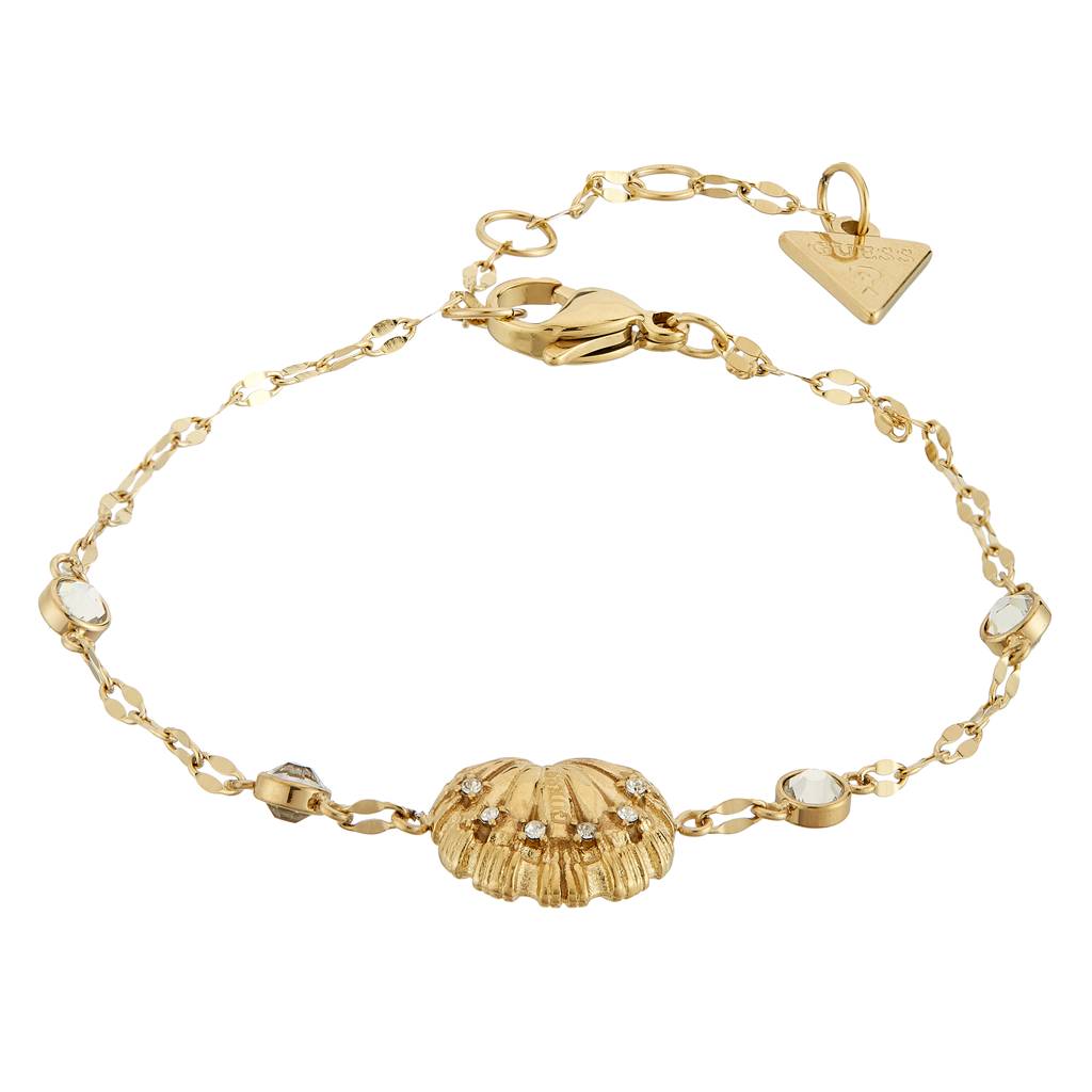 Guess Seashell Gold-Plated Stainless Steel Bracelet For Women : UBB05138YGS