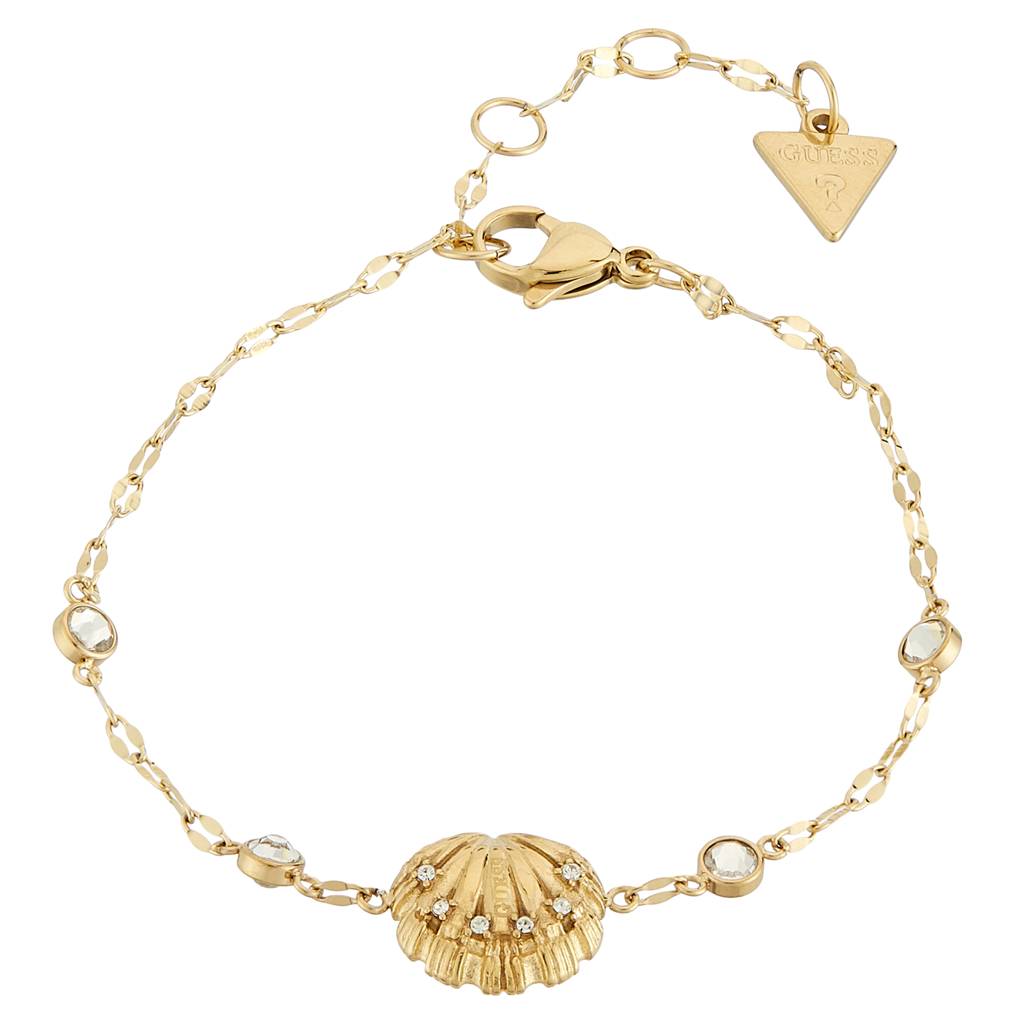 Guess Seashell Gold-Plated Stainless Steel Bracelet For Women : UBB05138YGS