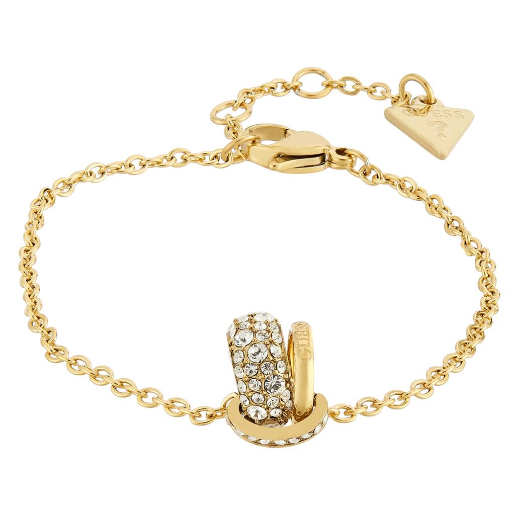 Guess Fabulous Me Gold-Plated Stainless Steel Bracelet For Women Small : UBB05196YGS