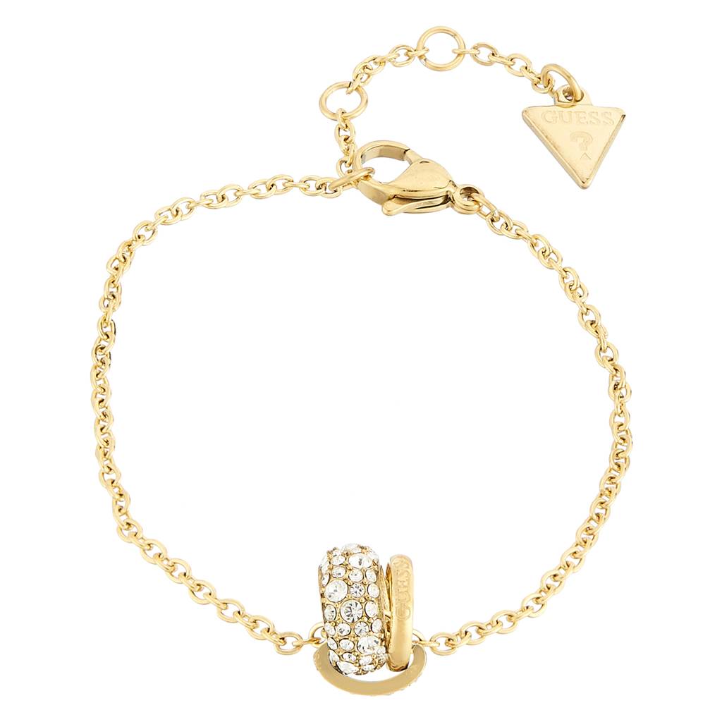 Guess Fabulous Me Gold-Plated Stainless Steel Bracelet For Women Small : UBB05196YGS