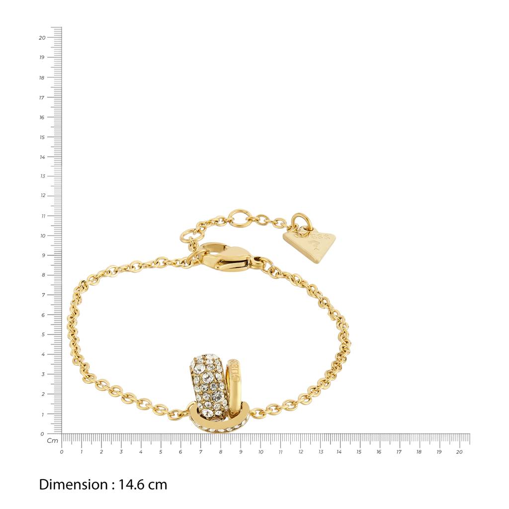 Guess Fabulous Me Gold-Plated Stainless Steel Bracelet For Women Small : UBB05196YGS