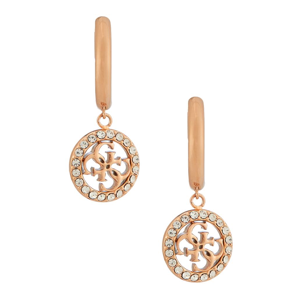 Guess Life In 4G Rose Gold-Plated Stainless Steel Earrings For Women : UBE02135RG