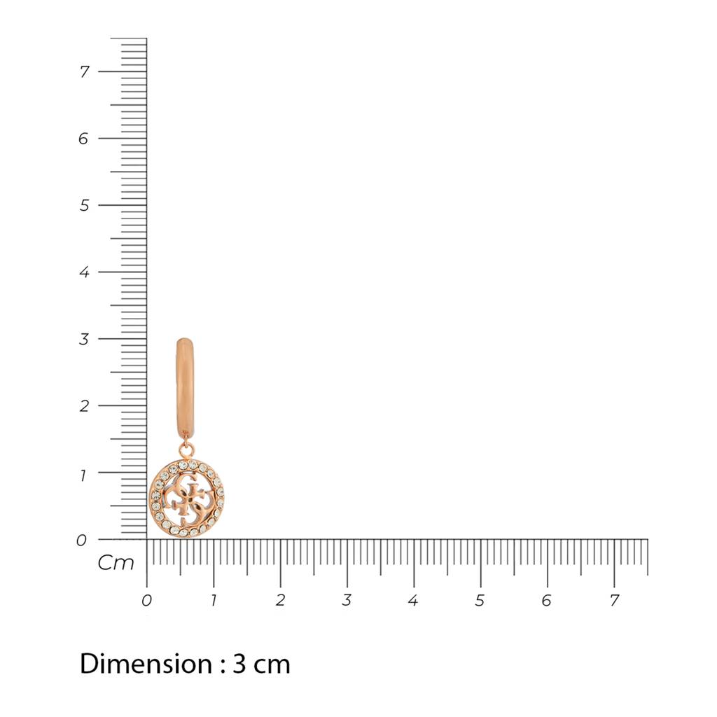 Guess Life In 4G Rose Gold-Plated Stainless Steel Earrings For Women : UBE02135RG