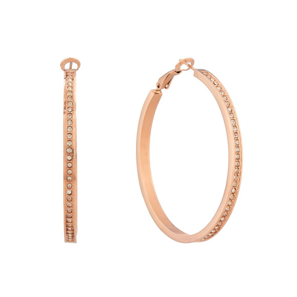 Guess Color My Day Rose Gold-Plated Stainless Steel Earrings For Women : UBE02247RG