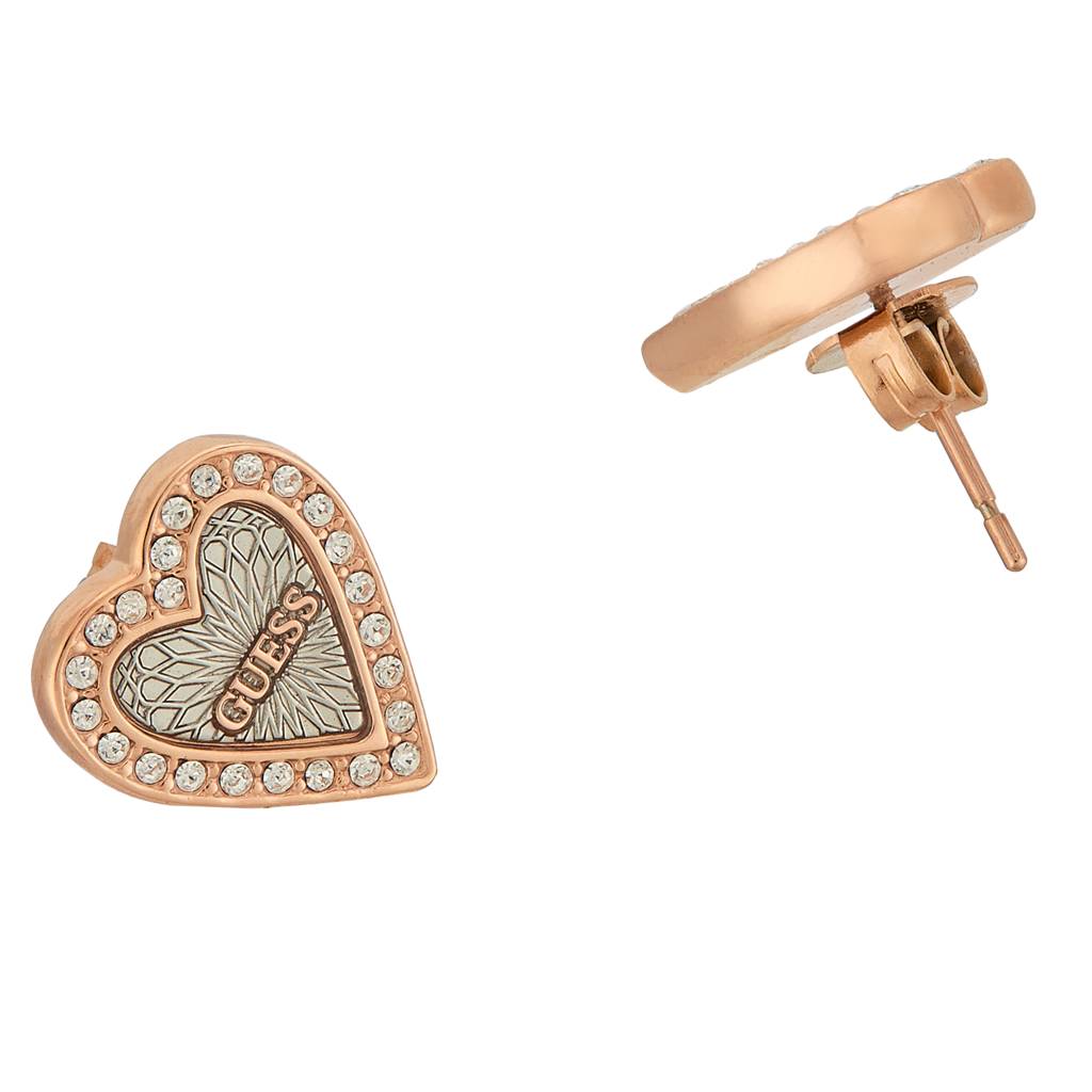 Guess Love Me Tender Rose Gold-Plated Stainless Steel Earrings For Women : UBE03237RHRG