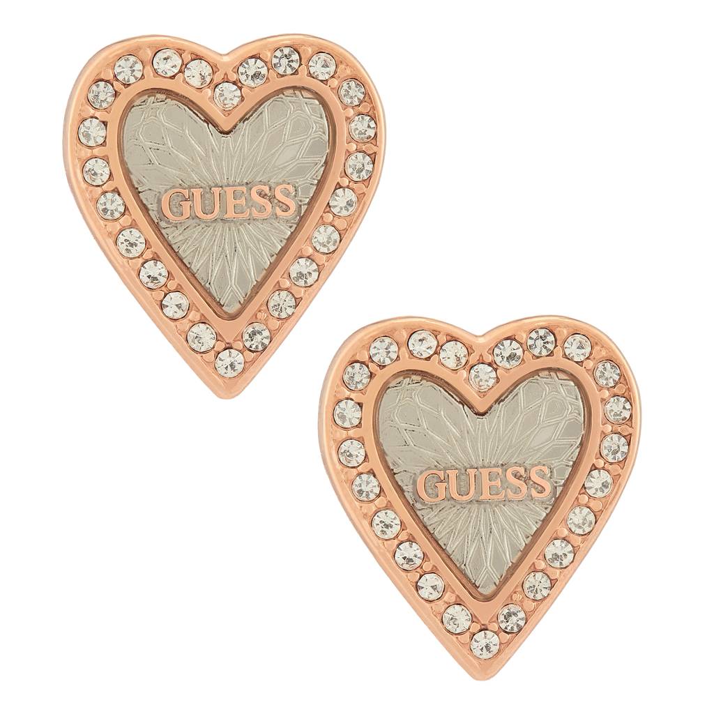 Guess Love Me Tender Rose Gold-Plated Stainless Steel Earrings For Women : UBE03237RHRG