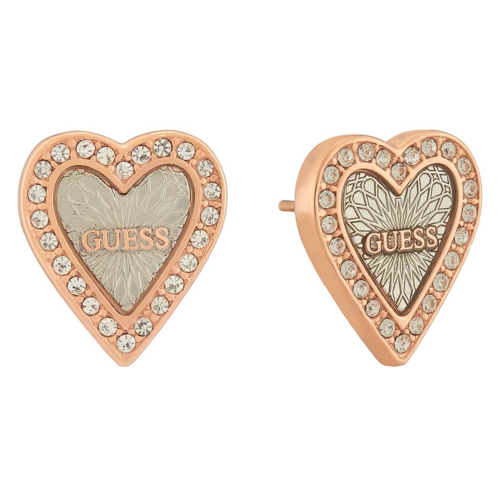 Guess Love Me Tender Rose Gold-Plated Stainless Steel Earrings For Women : UBE03237RHRG
