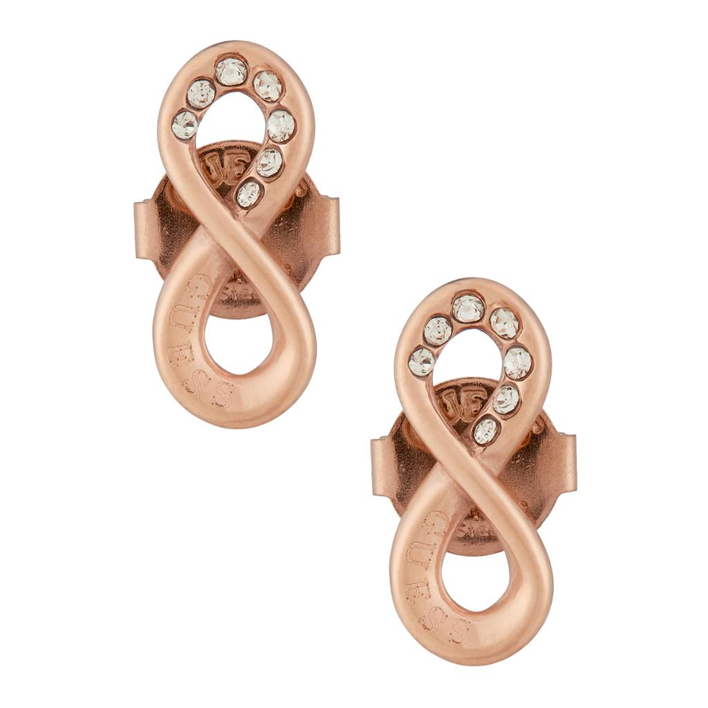 Guess Endless Dream Rose Gold-Plated Stainless Steel Earrings For Women : UBE03262RG