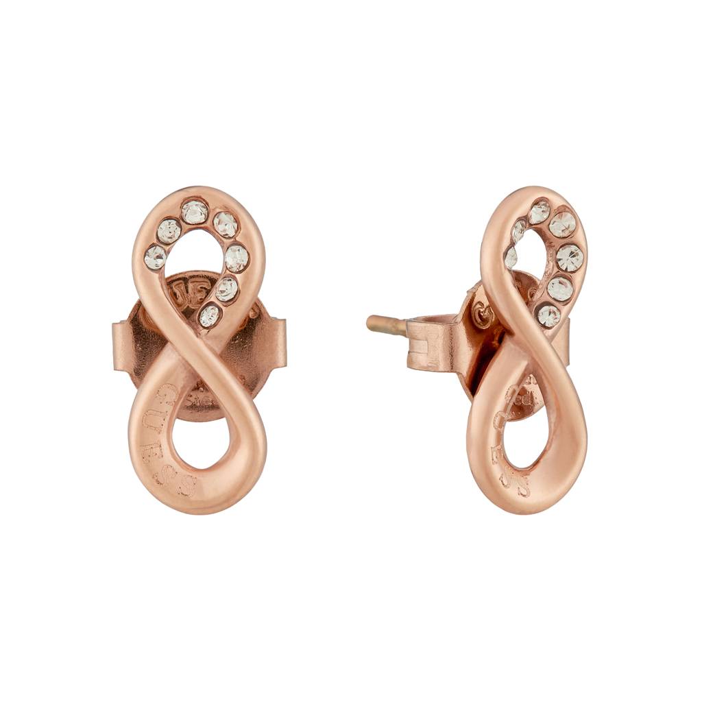 Guess Endless Dream Rose Gold-Plated Stainless Steel Earrings For Women : UBE03262RG
