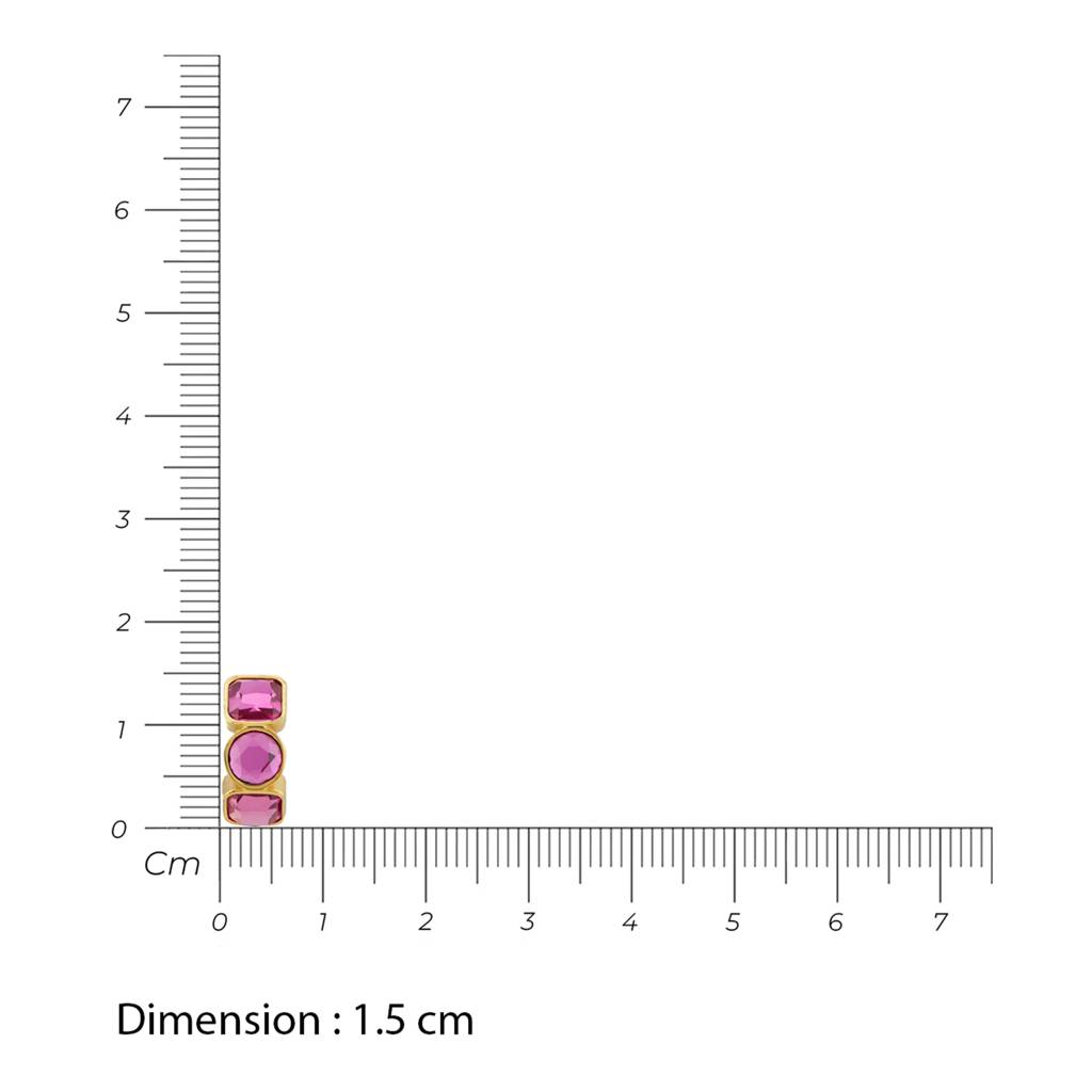 Guess Crazy Earrings Gold-Plated Pink Stainless Steel Earrings For Women : UBE03305YGRS