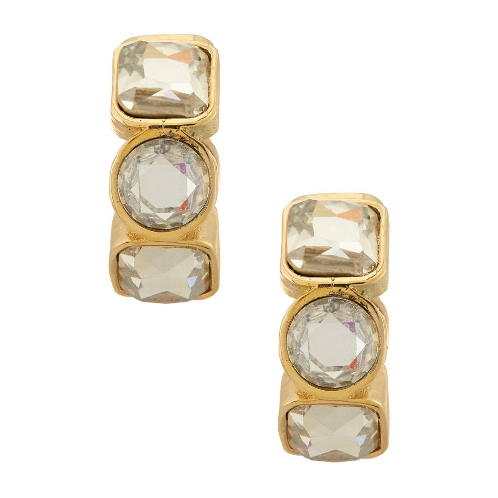 Guess Crazy Earrings Gold-Plated Stainless Steel Earrings For Women : UBE03305YG