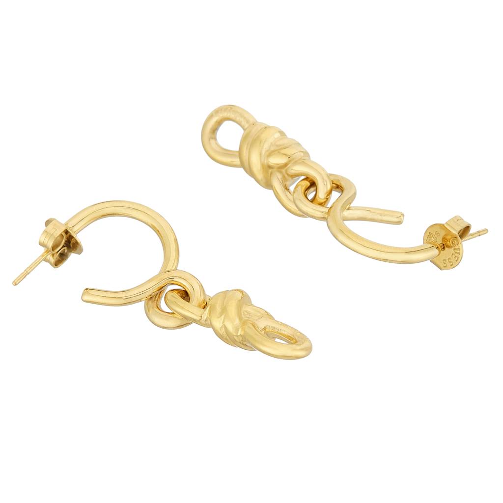 Guess Modern Love Gold-Plated Stainless Steel Earrings For Women : UBE04004YG