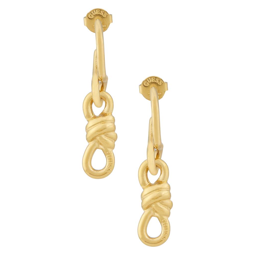 Guess Modern Love Gold-Plated Stainless Steel Earrings For Women : UBE04004YG