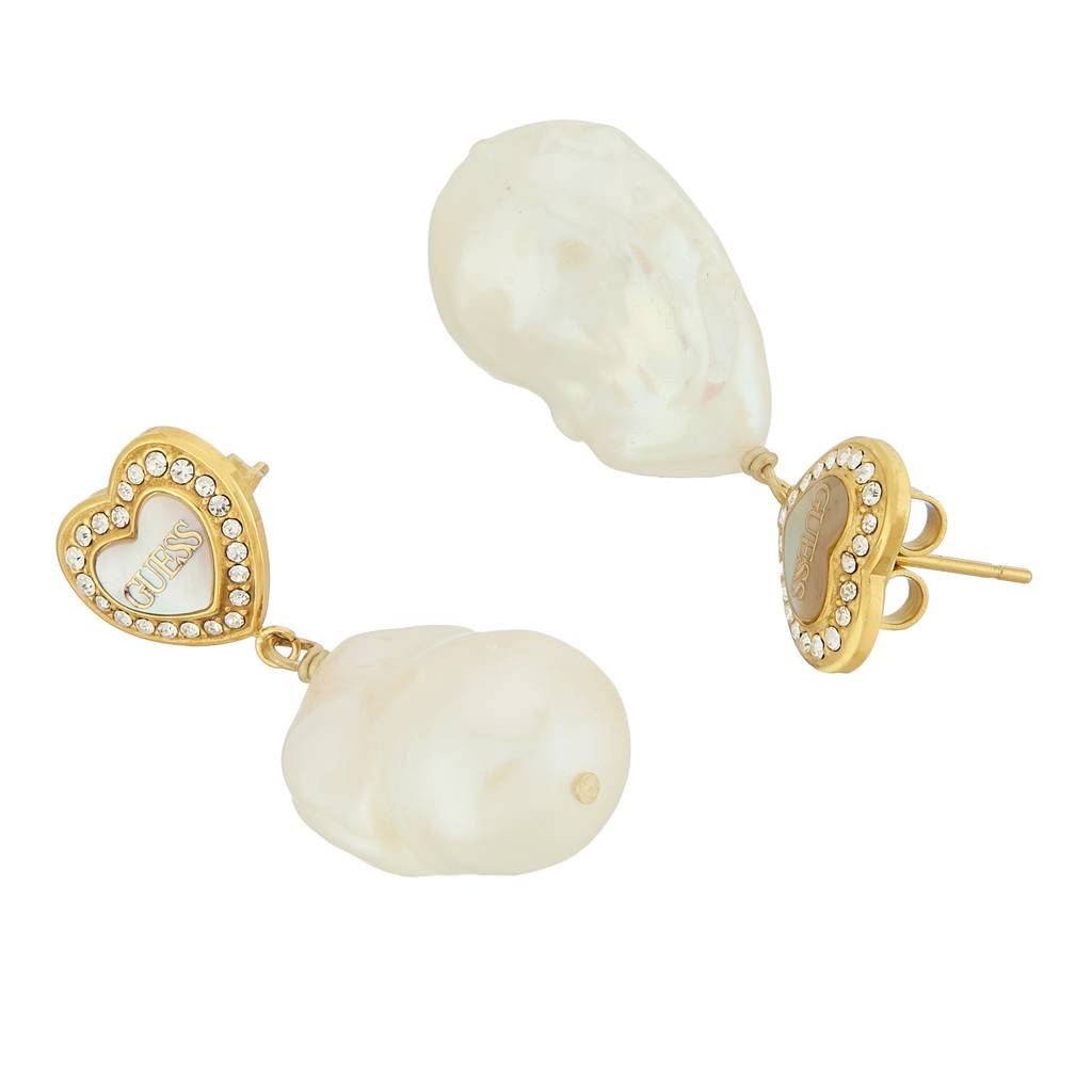 Guess Amami Gold-Plated Stainless Steel Earrings For Women : UBE04022YGWH
