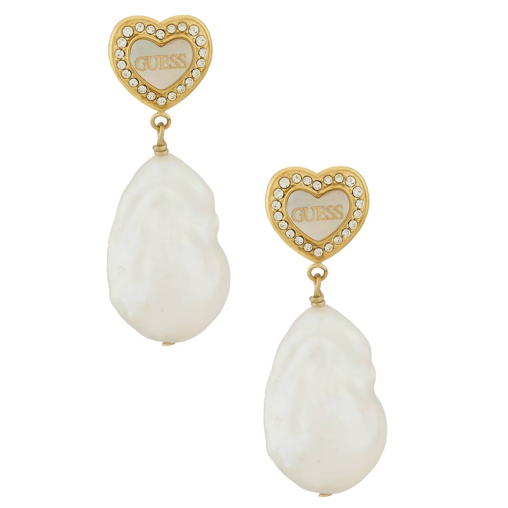 Guess Amami Gold-Plated Stainless Steel Earrings For Women : UBE04022YGWH