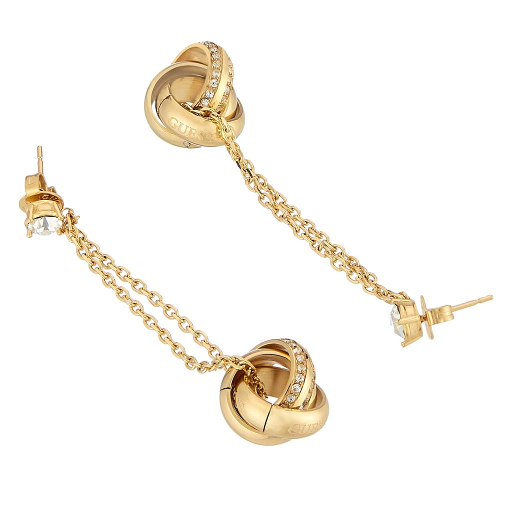 Guess Perfect Gold-Plated Stainless Steel Earrings For Women : UBE04071YG