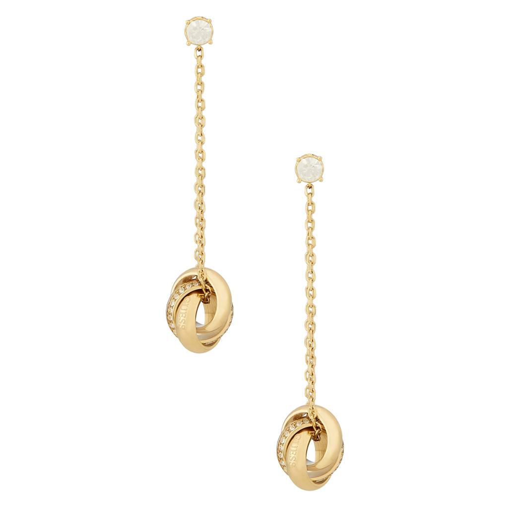 Guess Perfect Gold-Plated Stainless Steel Earrings For Women : UBE04071YG