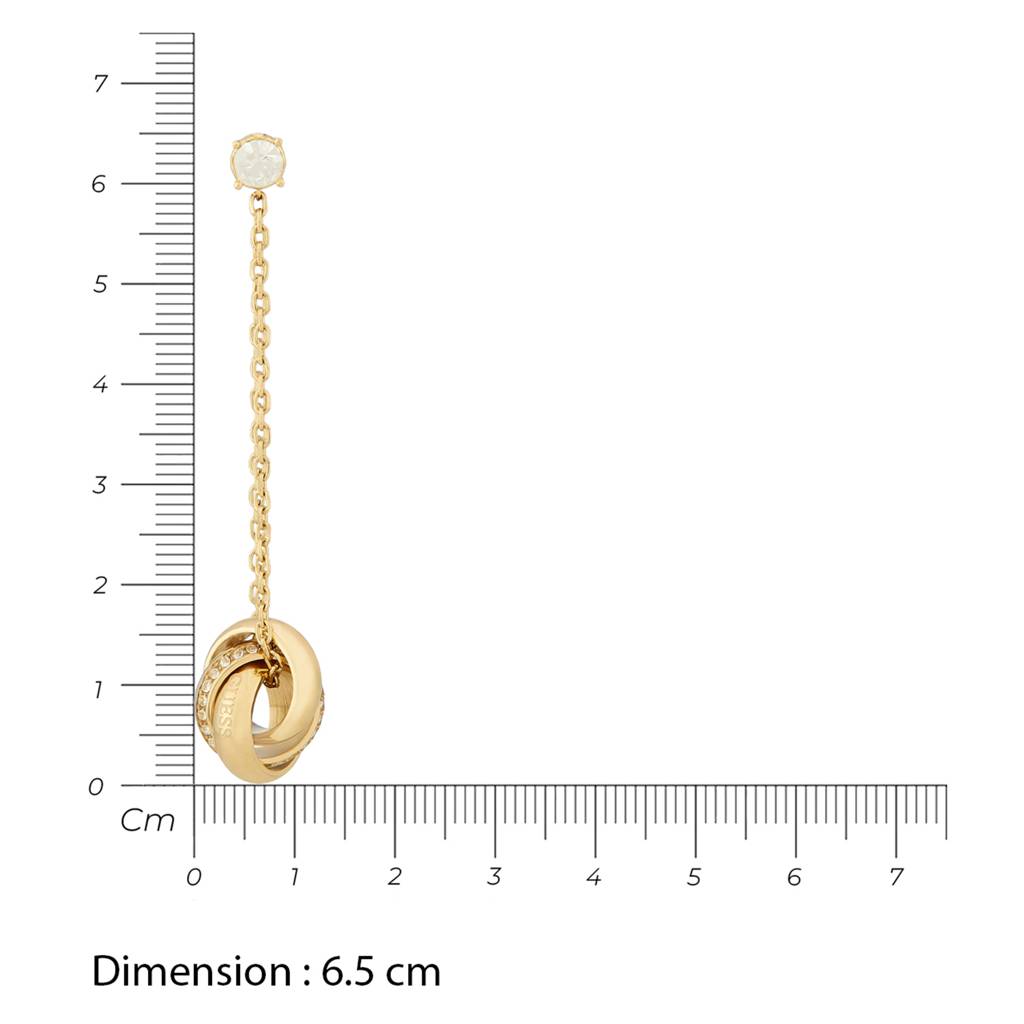 Guess Perfect Gold-Plated Stainless Steel Earrings For Women : UBE04071YG