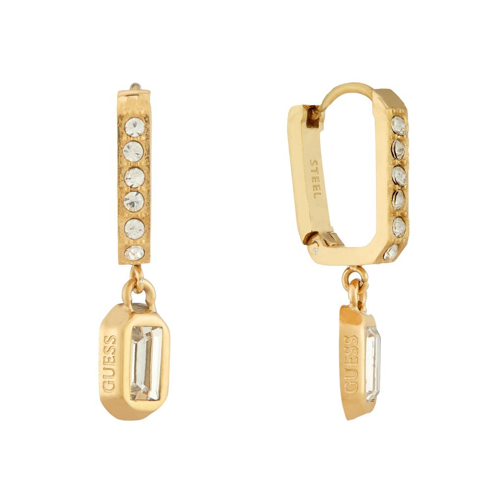 Guess Hashtag Gold-Plated Stainless Steel Earrings For Women : UBE04252YG