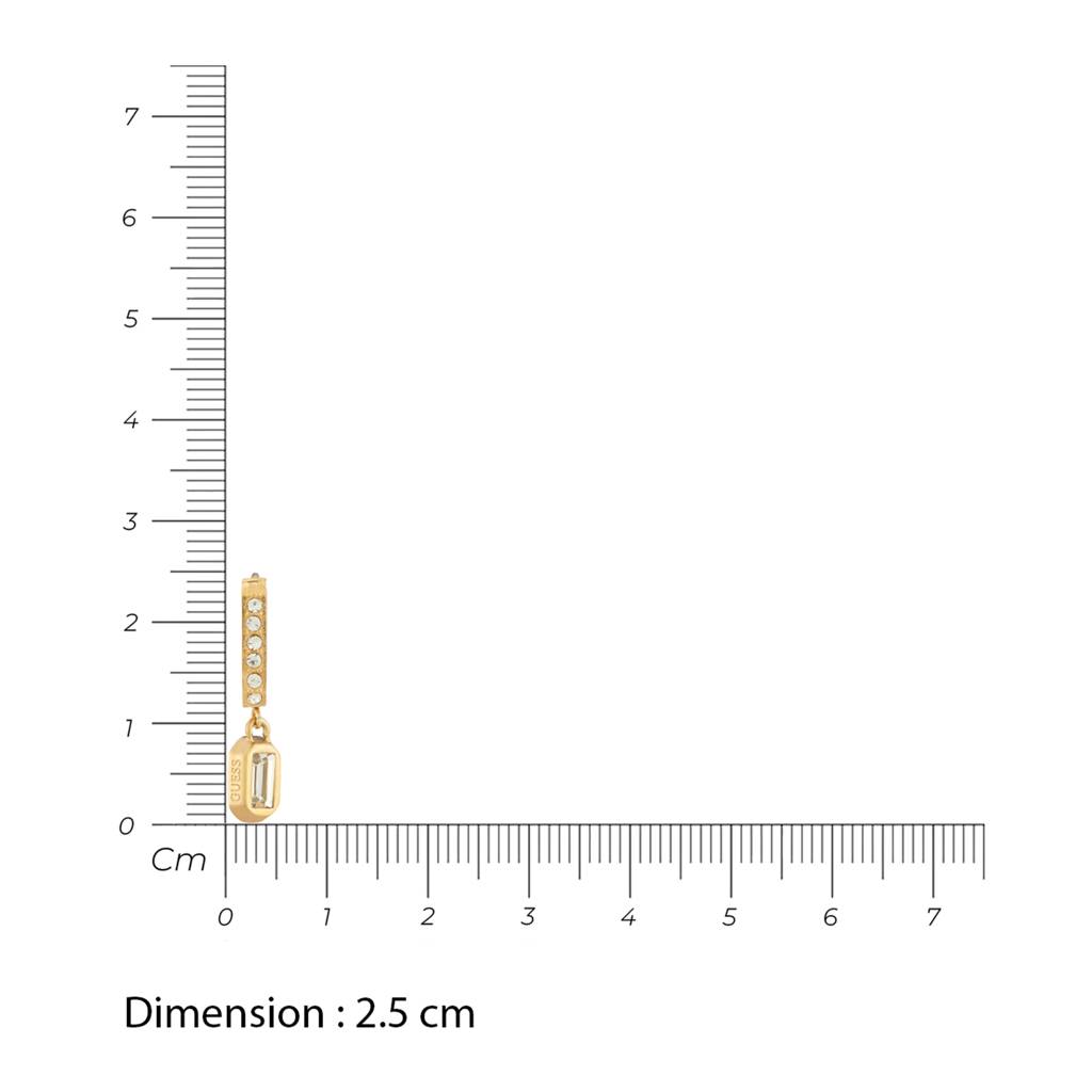 Guess Hashtag Gold-Plated Stainless Steel Earrings For Women : UBE04252YG