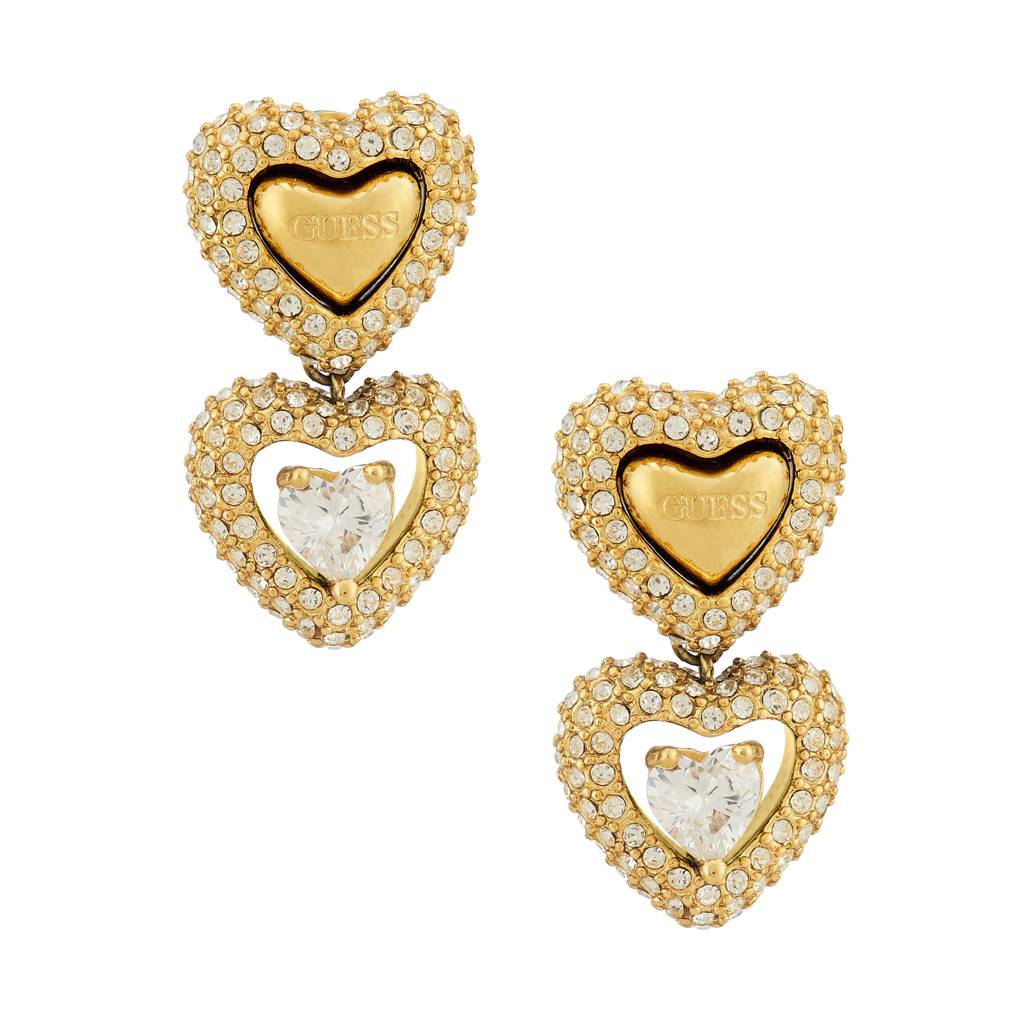 Guess Beloved Gold-Plated Stainless Steel Earrings For Women : UBE05025YG