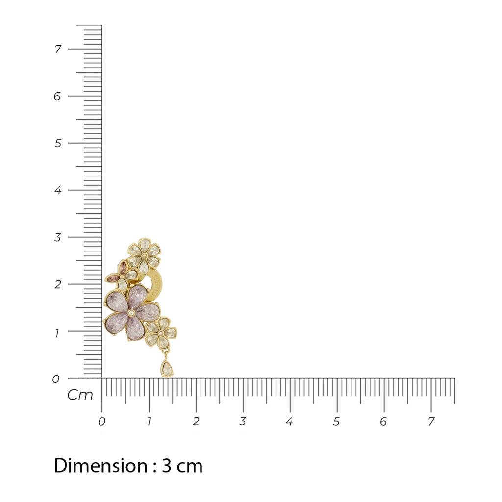 Guess Lily Gold-Plated Stainless Steel Floral Earrings For Women : UBE05101YGMC