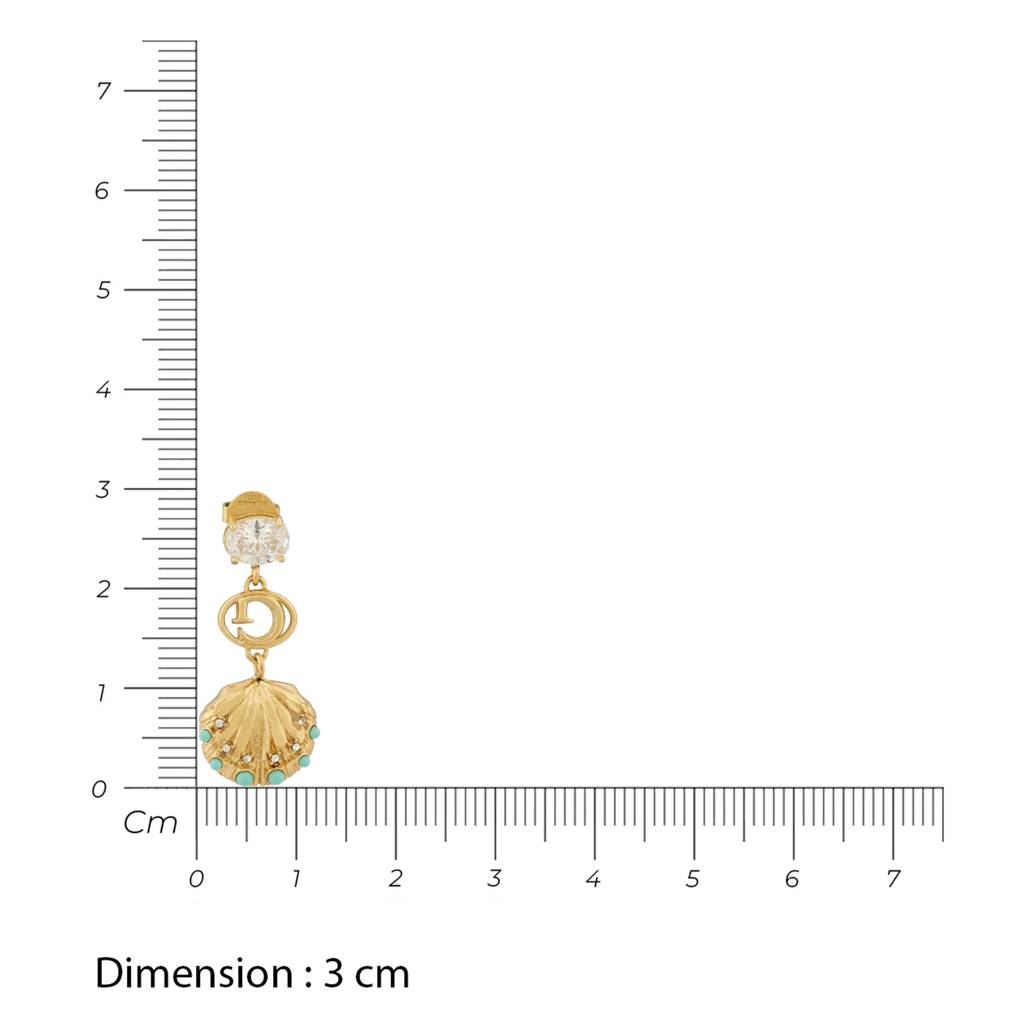 Guess Seashell Gold-Plated Stainless Steel Drop Earrings For Women : UBE05124YG