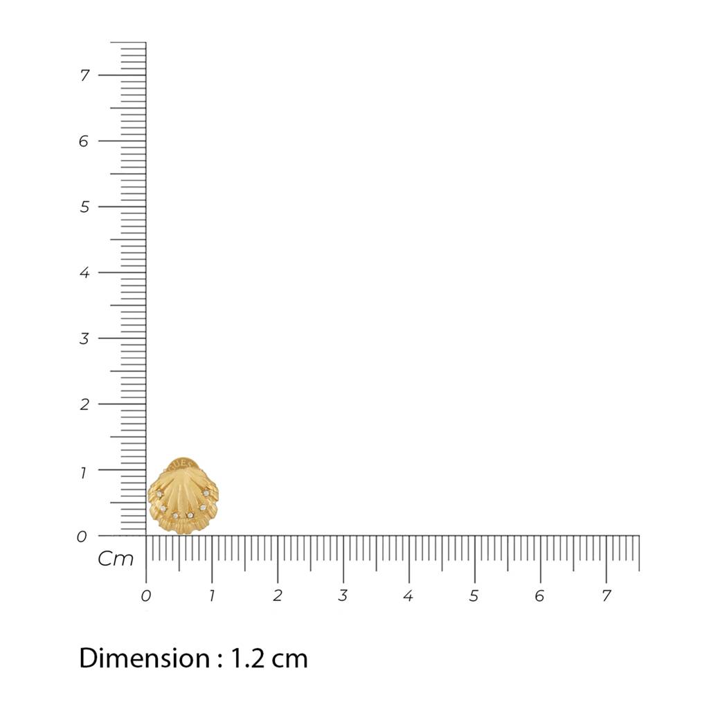 Guess Seashell Gold-Plated Stainless Steel Stud Earrings For Women : UBE05136YG