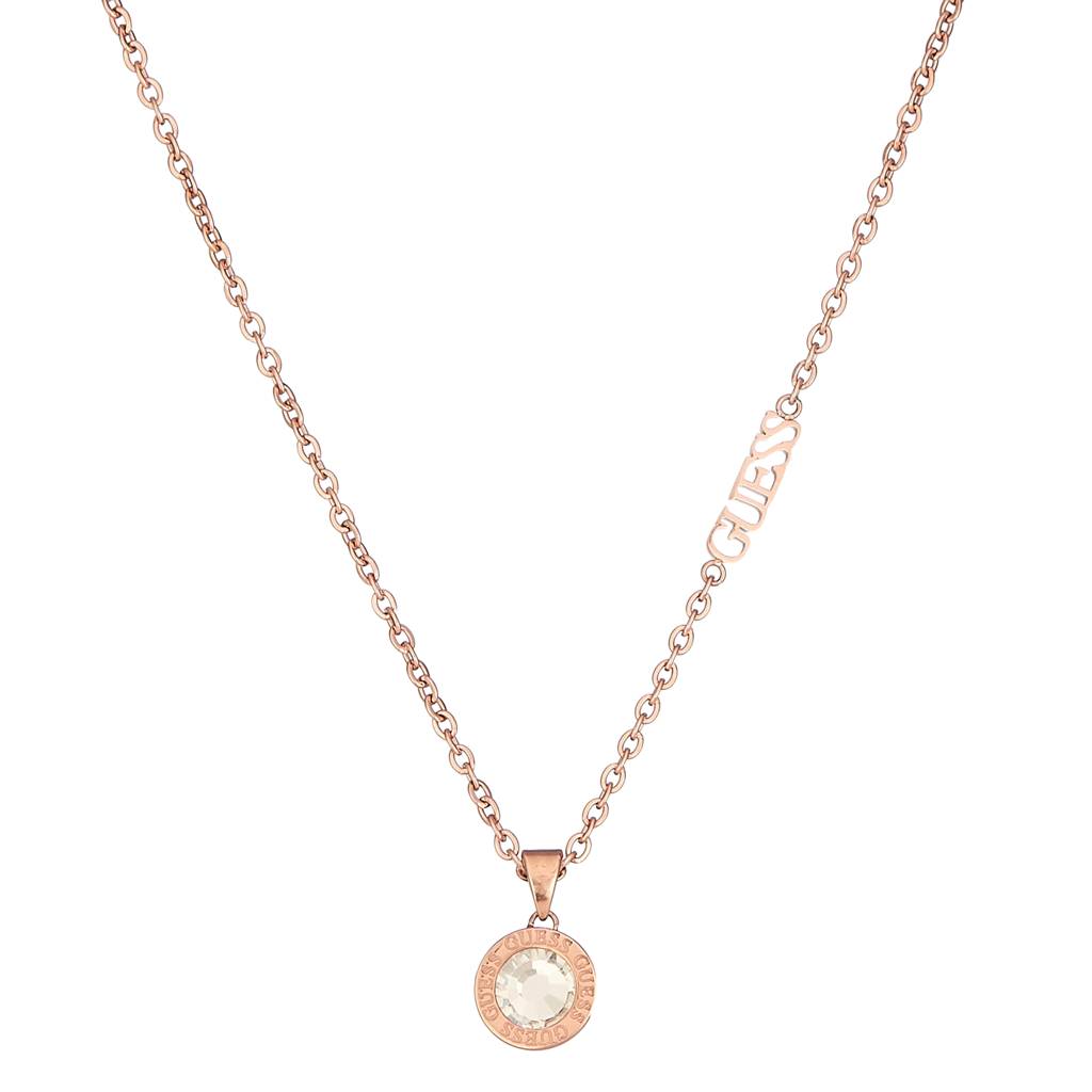 Guess Color My Day Rose Gold-Plated Stainless Steel Necklace For Women : UBN02245RG