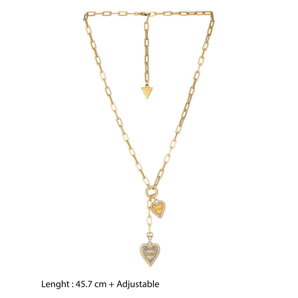 Guess Love Me Tender Rose Gold-Plated Stainless Steel Necklace For Women : UBN03234RHRG