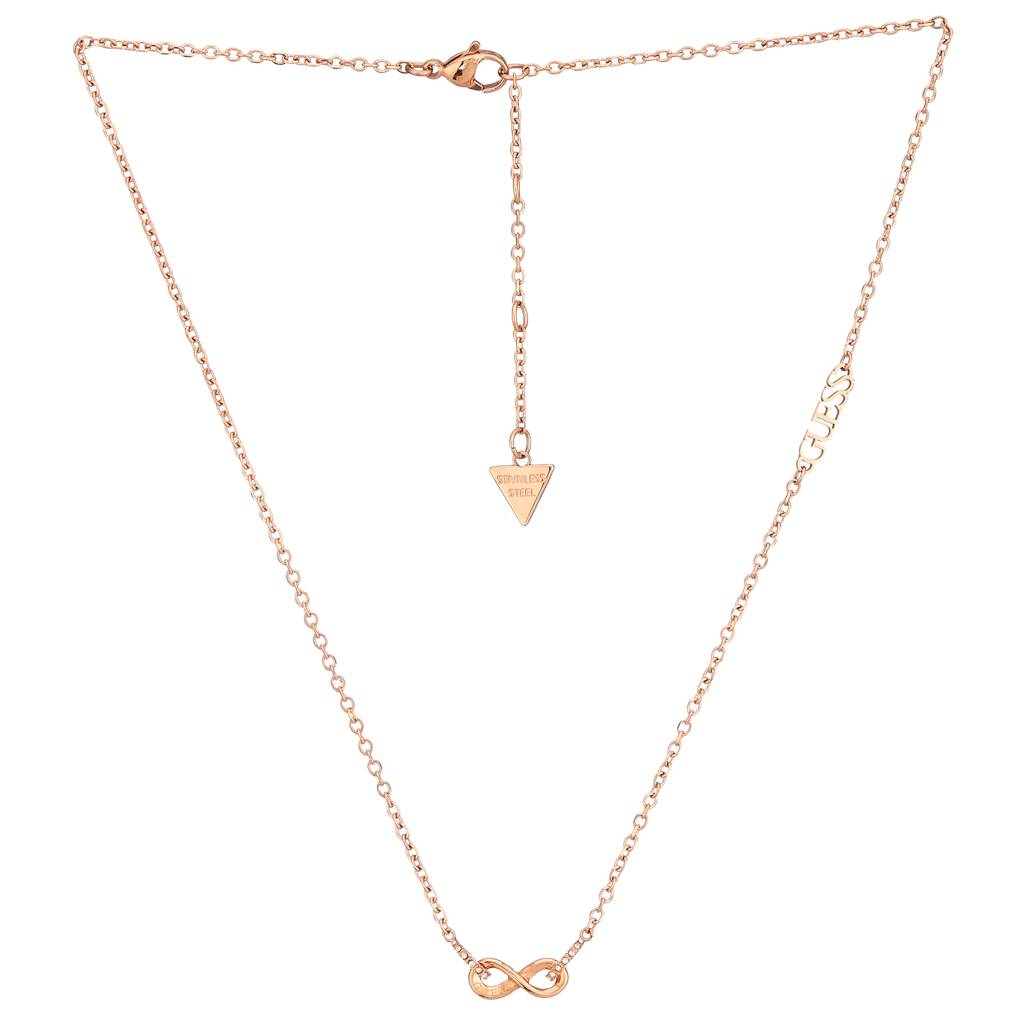 Guess Endless Dream Rose Gold-Plated Stainless Steel Necklace For Women : UBN03264RG