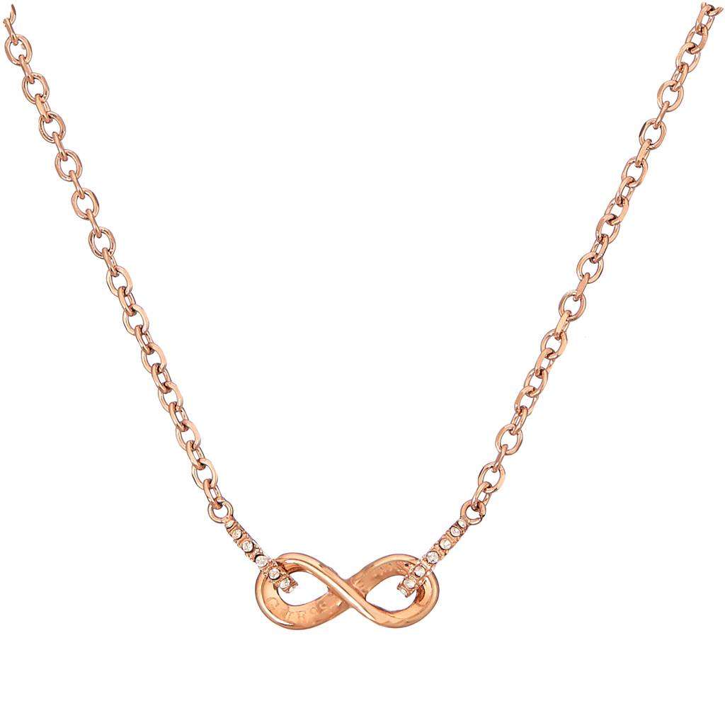 Guess Endless Dream Rose Gold-Plated Stainless Steel Necklace For Women : UBN03264RG