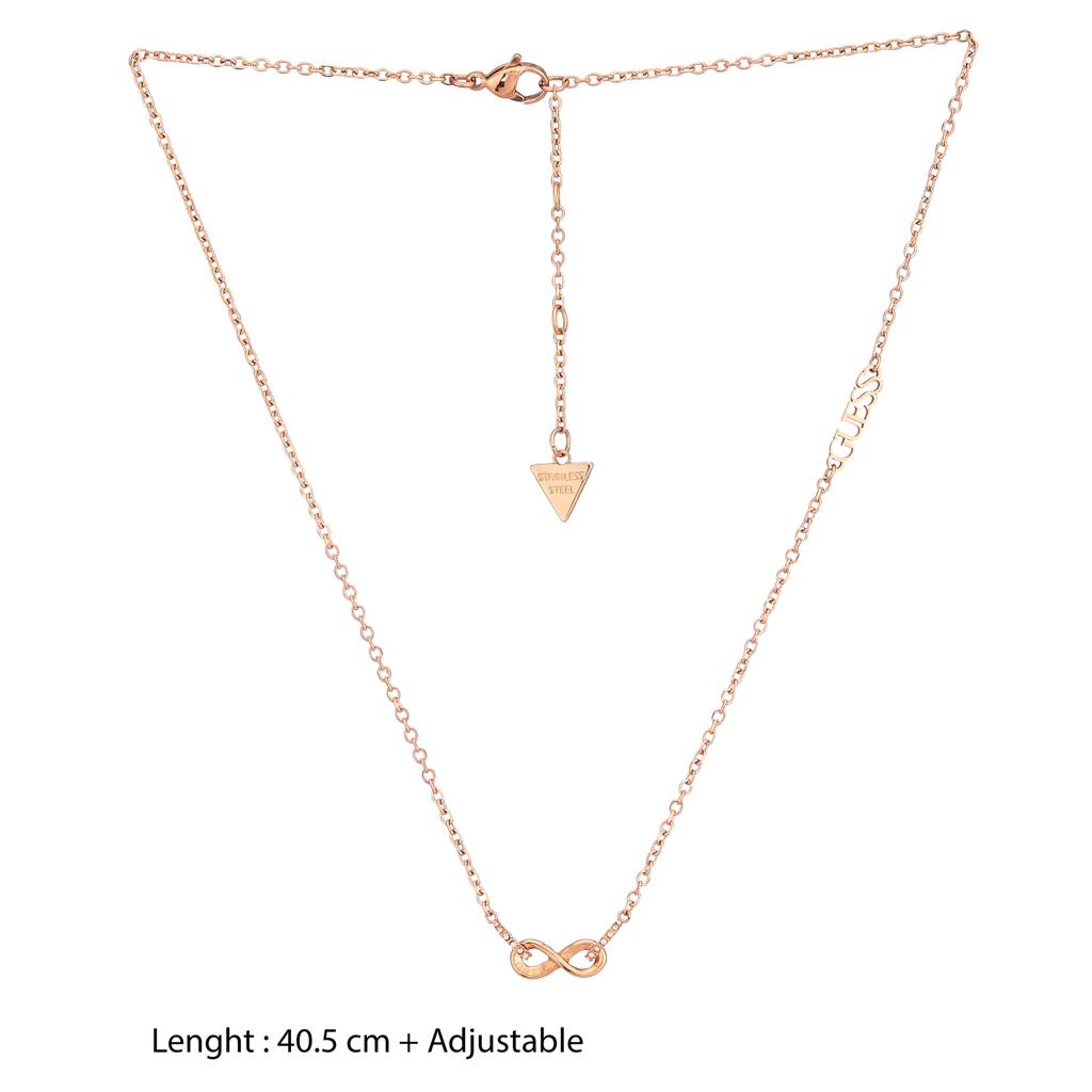 Guess Endless Dream Rose Gold-Plated Stainless Steel Necklace For Women : UBN03264RG