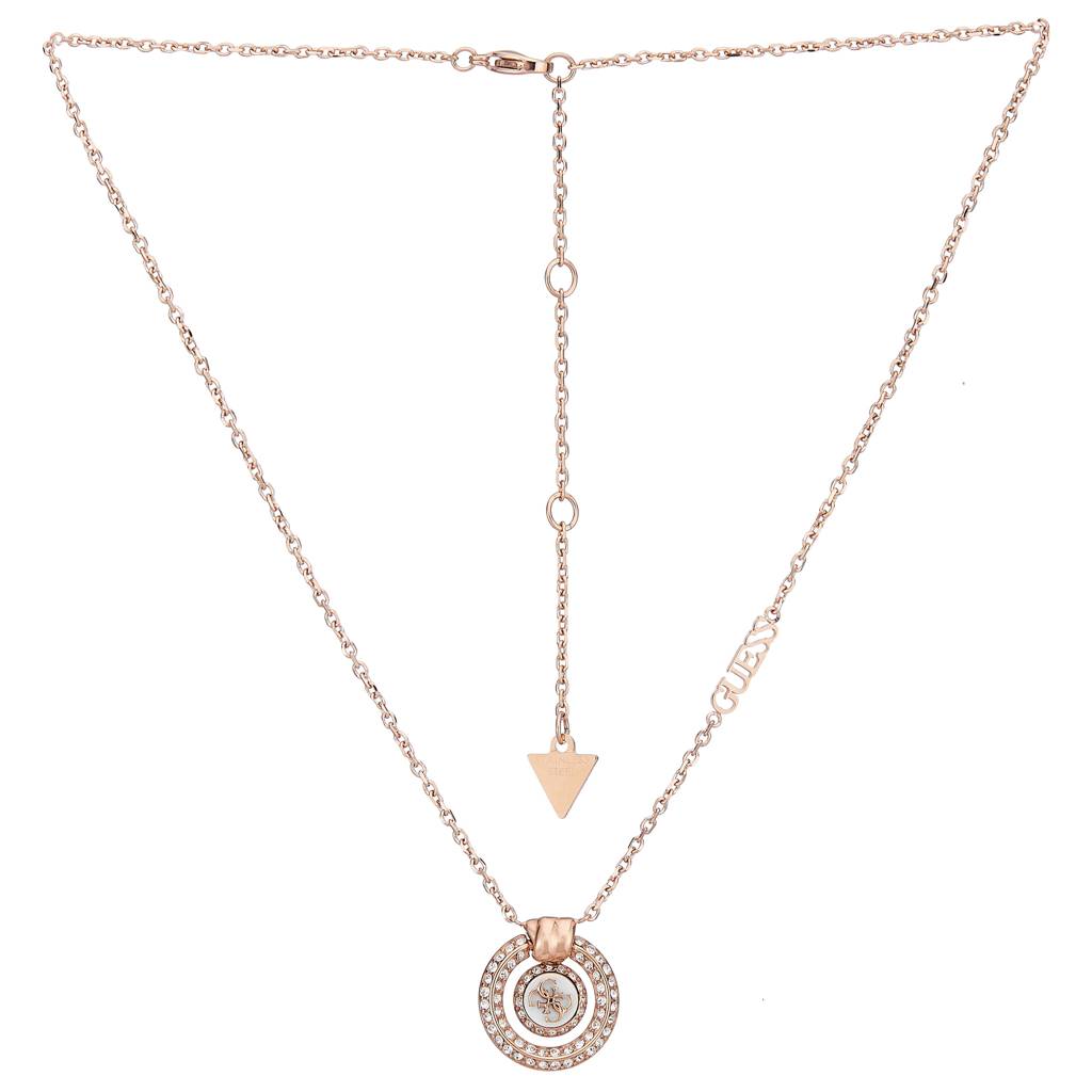 Guess Knot You Rose Gold-Plated Stainless Steel Necklace For Women : UBN04052RGWH