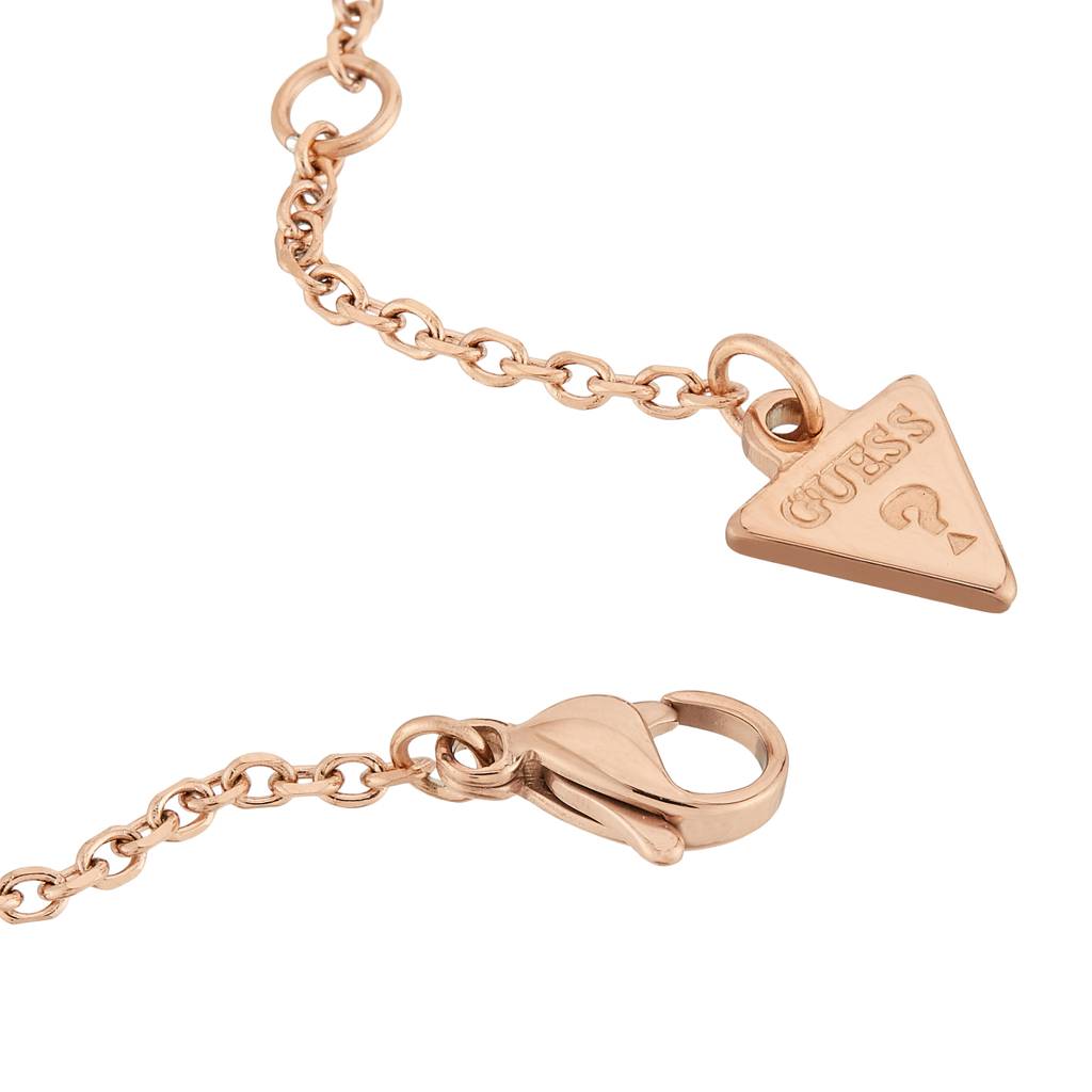 Guess Knot You Rose Gold-Plated Stainless Steel Necklace For Women : UBN04052RGWH