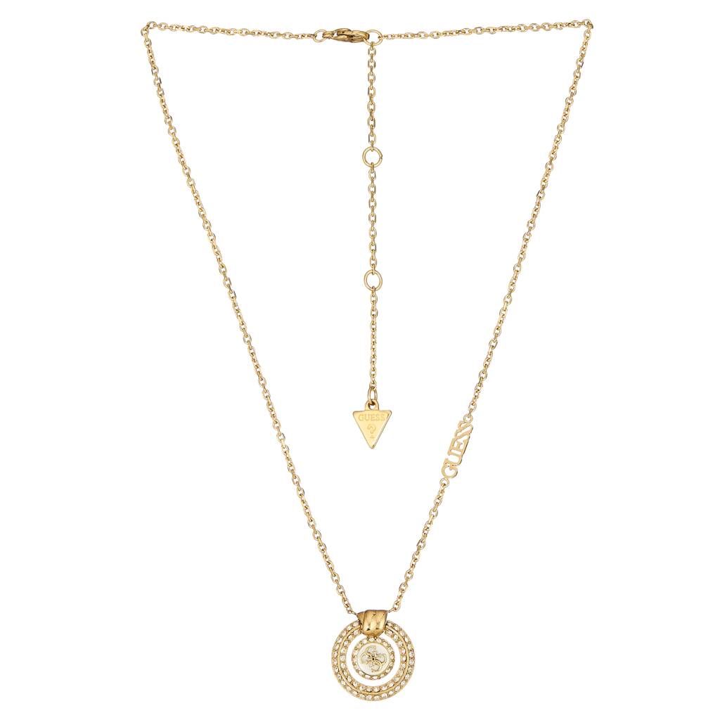Guess Knot You Gold-Plated Stainless Steel Necklace For Women : UBN04052YGWH