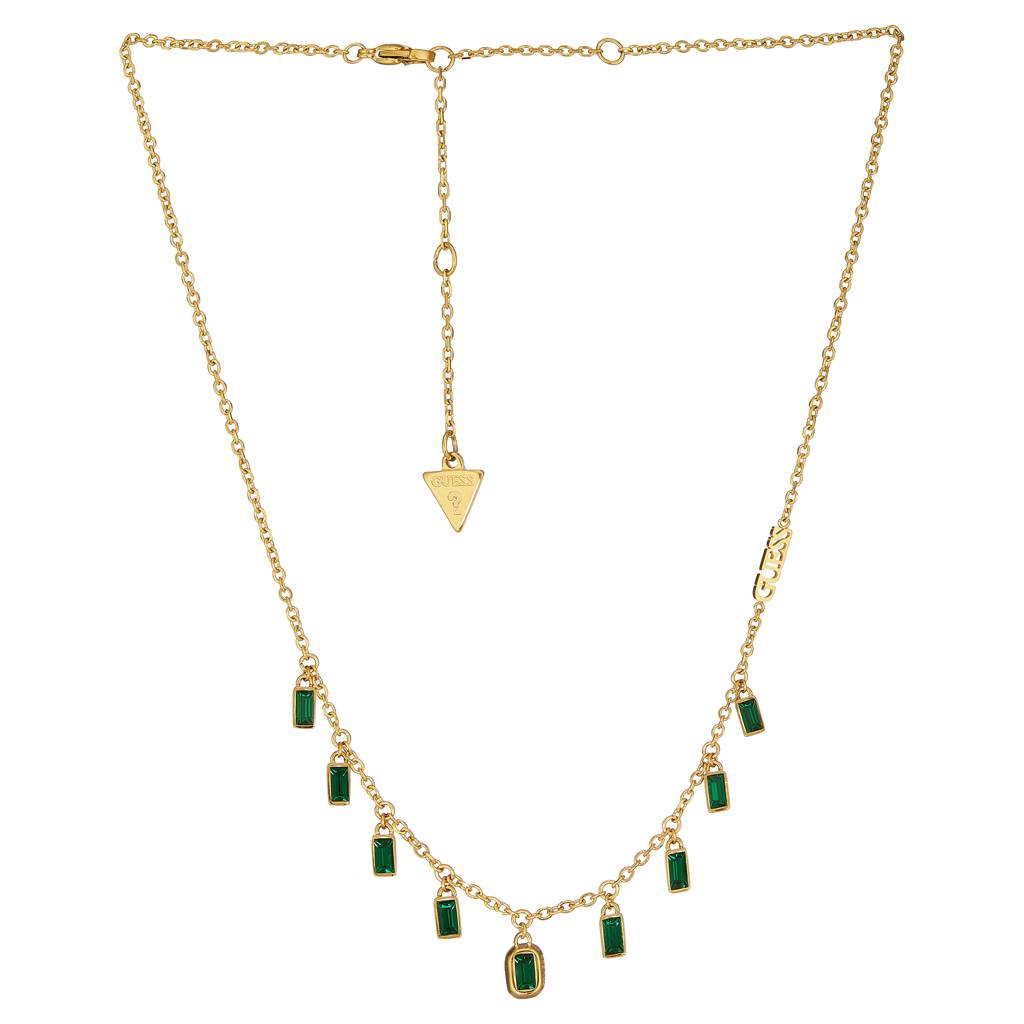 Guess Hashtag Gold-Plated Gem Stainless Steel Necklace For Women