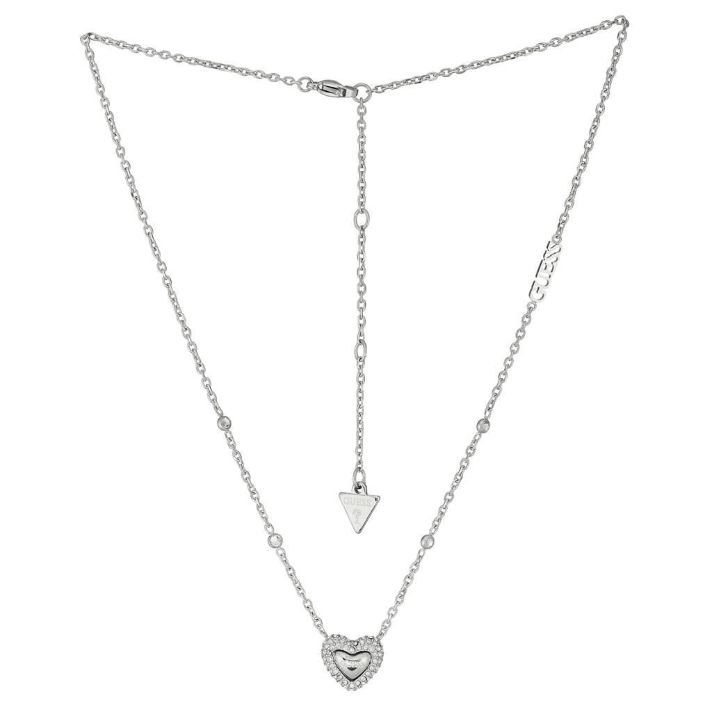 Guess Beloved Silver-Plated Stainless Steel Necklace For Women : UBN05018RH