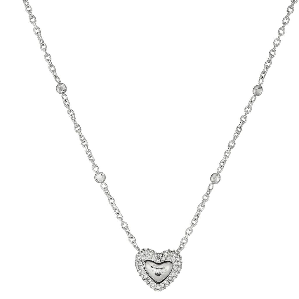 Guess Beloved Silver-Plated Stainless Steel Necklace For Women : UBN05018RH