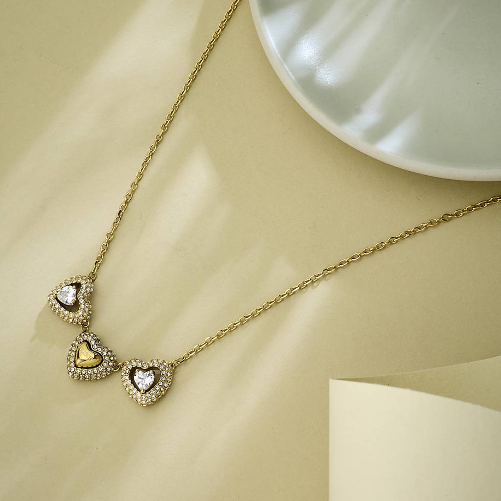 Guess Beloved Gold-Plated Stainless Steel Necklace For Women