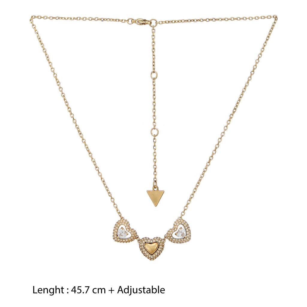Guess Beloved Gold-Plated Stainless Steel Necklace For Women : UBN05023YG