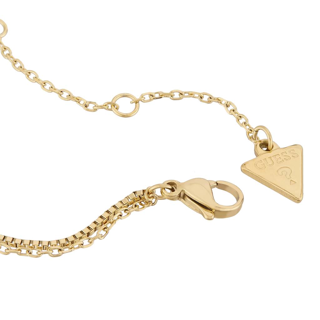 Guess Beloved Gold-Plated Stainless Steel Multi Chain Necklace For Women : UBN05026YG