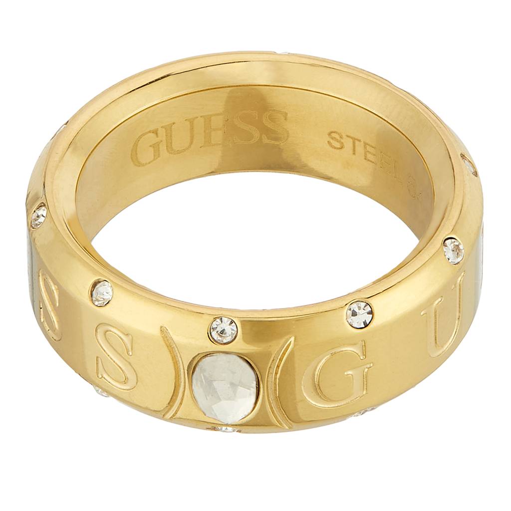 Guess Just Gold-Plated Stainless Steel Ring For Women : UBR03116YG54
