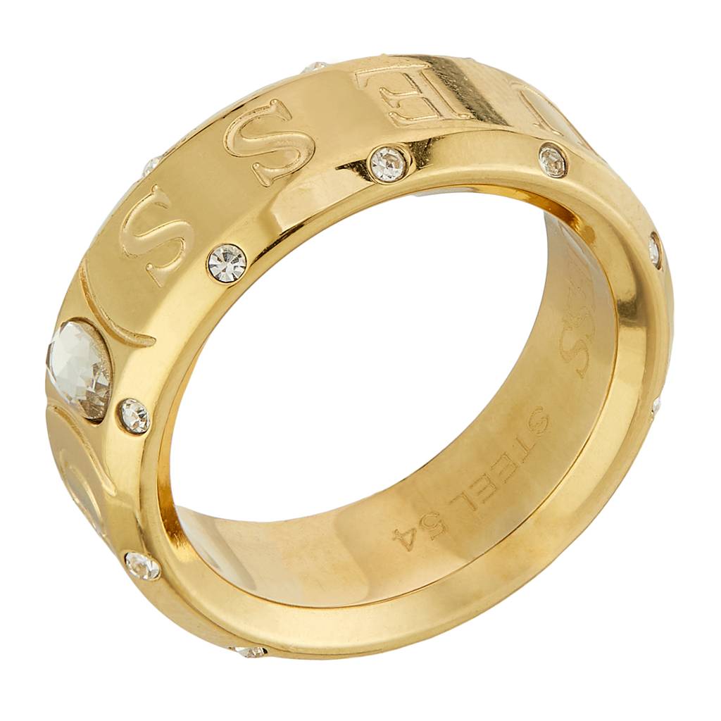Guess Just Gold-Plated Stainless Steel Ring For Women : UBR03116YG54