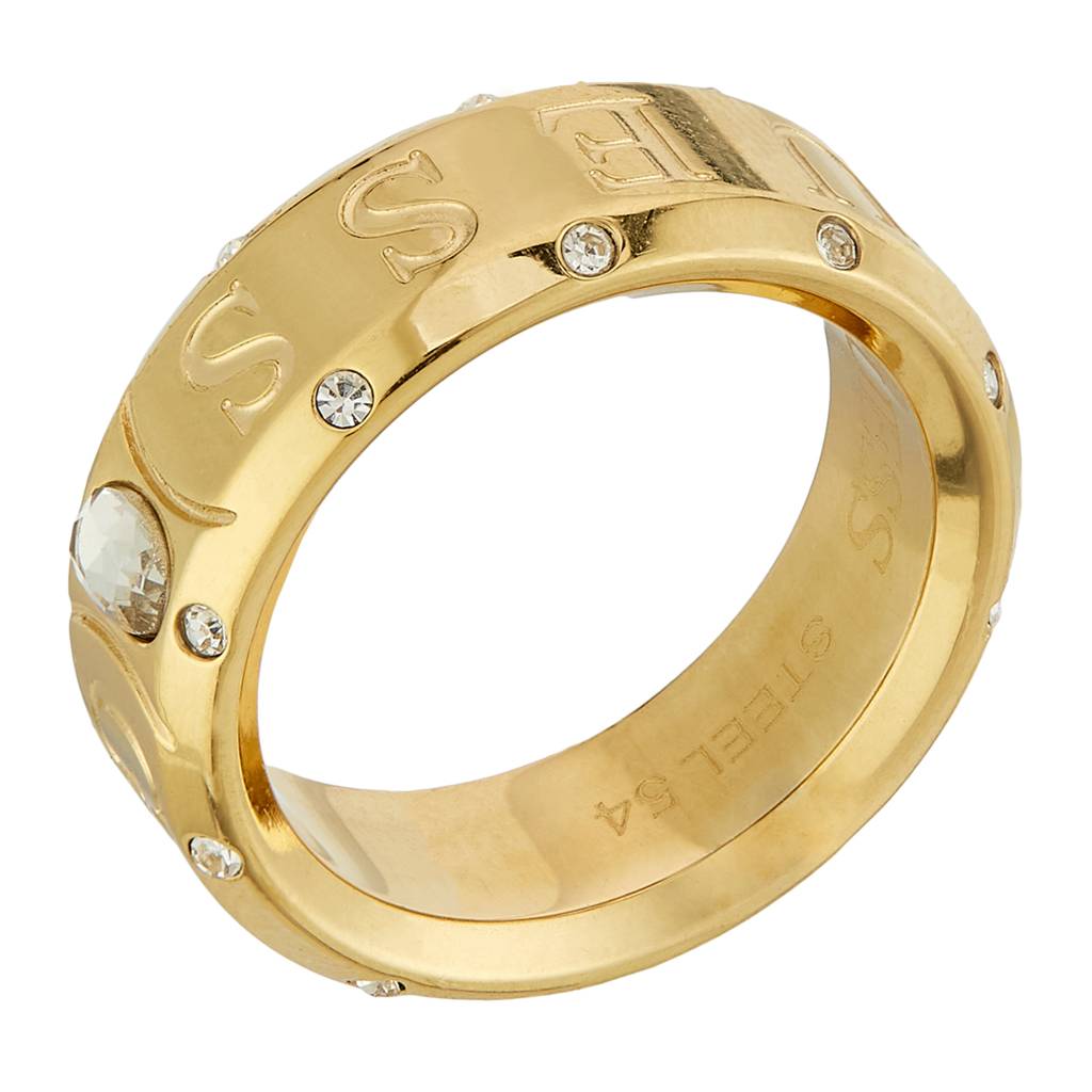 Guess Just Gold-Plated Stainless Steel Ring For Women : UBR03116YG56