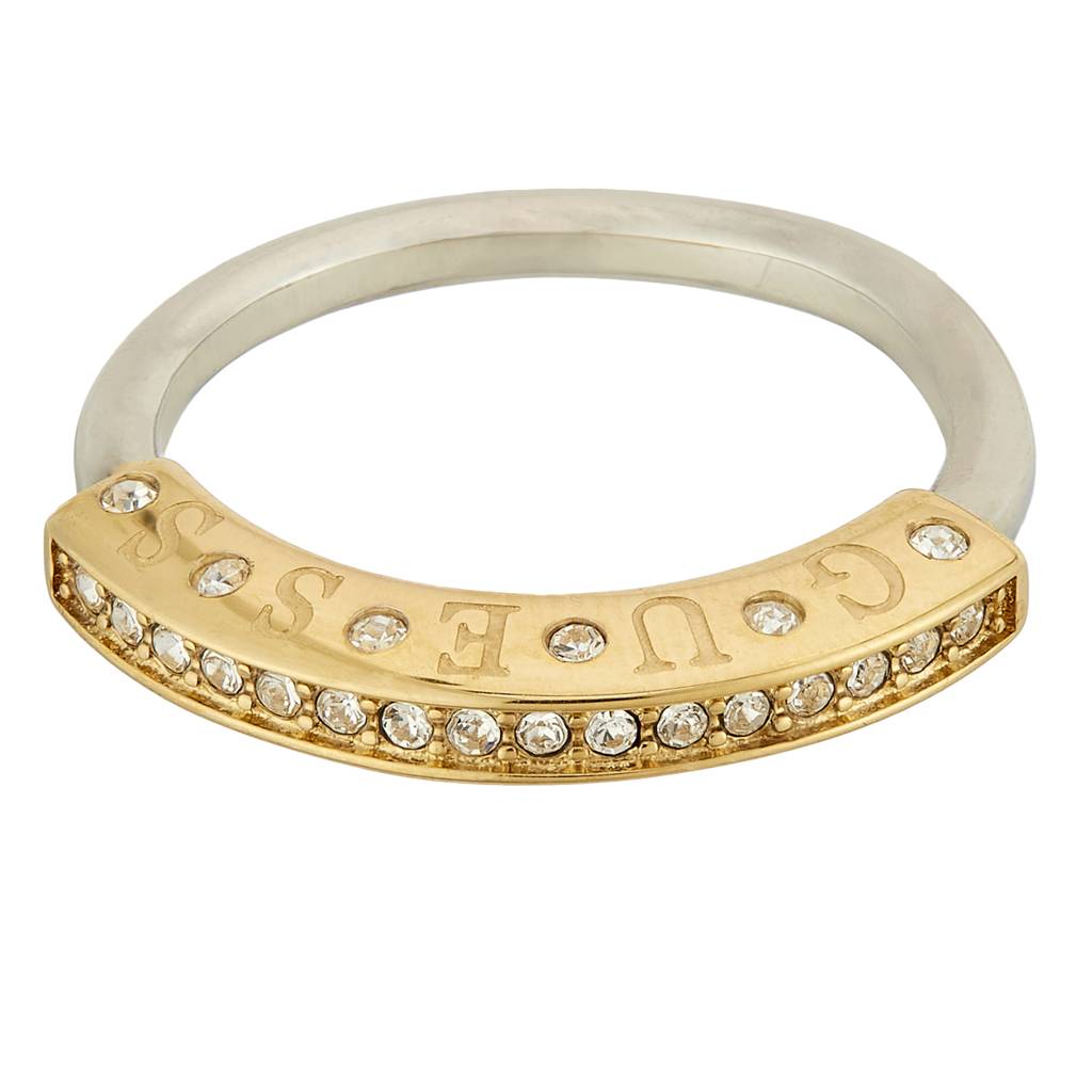 Guess Bond Gold-Plated Stainless Steel Ring For Women : UBR03254RHYG54